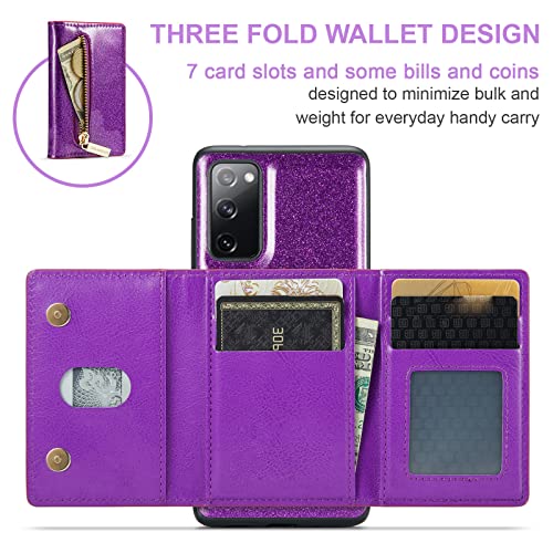 Coque portefeuille Samsung S20 FE violette pour vos sorties - 3