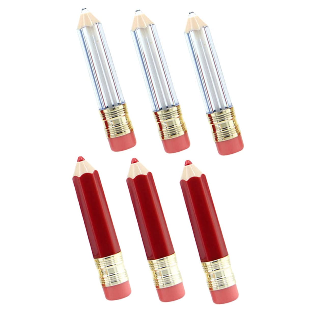 Didiseaon 5 Juegos Tubo De Brillo De Labios Lápiz Paleta Contenedores De Brillo De Labios Kit De Brillo De Labios Bálsamo Transatlántico Relleno De Labios Tinte El Plastico 6 Piezas * 5