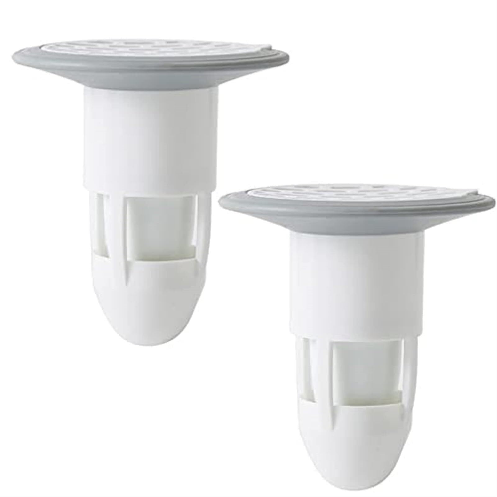 Shower Plug 2pcs Bathroom Floor Drainer Sink Drains Pop-Up Bounce Core Basin Drain Filter Hair Catcher Shower Strainer Bathtub Stopper(Upgrade-white)