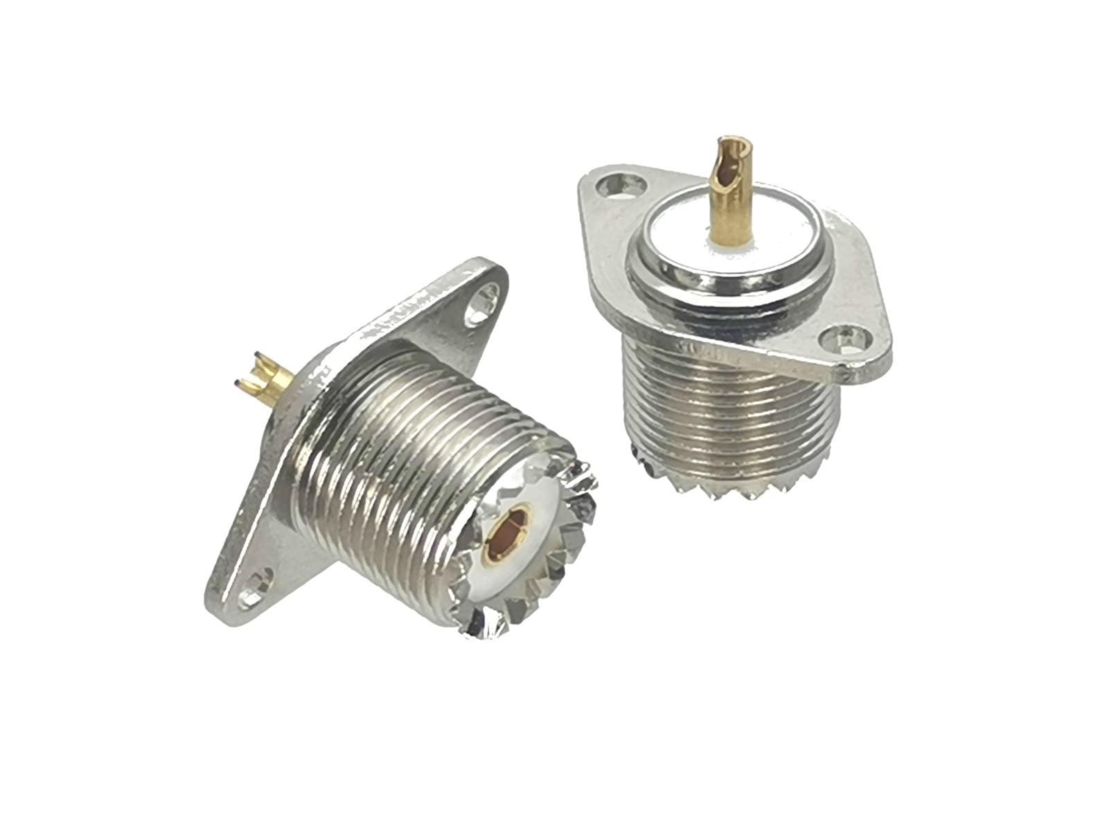 Connettori Uhf So239 Connettori Jack Femmina UHF SO-239 A Montaggio Pannello - Confezione Da 2 Pezzi, Ideali Per Radioamatori Connettori PL-259 Femmina Per Antenna - Foto 2