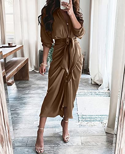 Image of BTFBM Button Dwon Fall Dresses for Women 2026