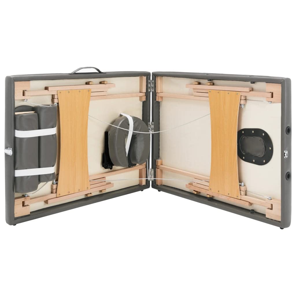 Generisch Massagetisch mit 2 Zonen Holzrahmen Anthrazit 186×68 cm,Gesundheit & Schönheit,Körperpflege,Massage & Entspannung,Massagetische,14.65KG,110171