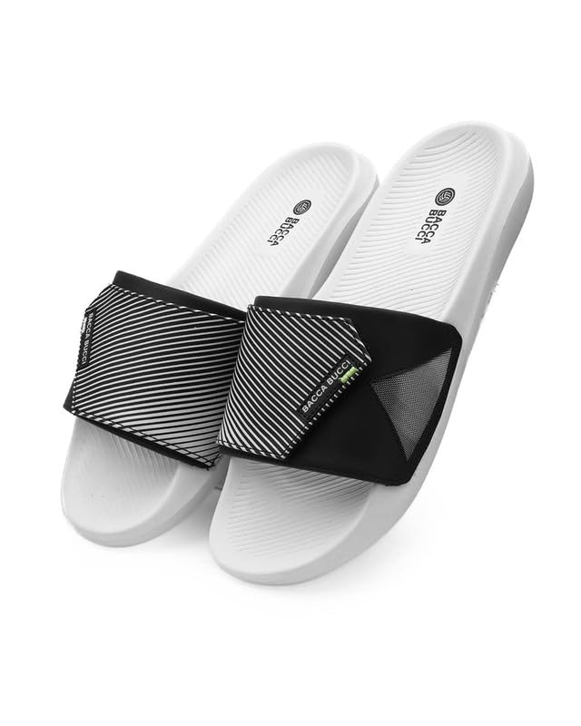 Image of Bacca Bucci Elevate Slides for Men | High-Grade Rubberized EVA Comfort Slides with Non-Skid Outsole | Soft Cushion Footbed | Lightweight Daily Wear Slip-Ons