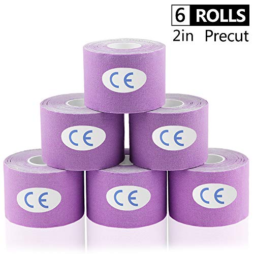 AUPCON Sports Kinesiology Tape Precut Muscle Tape Breathable Hypoallergenic Latex Free Water Resistant