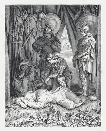 Illustration poème Tennyson Maclise toile artistique décoration poétique