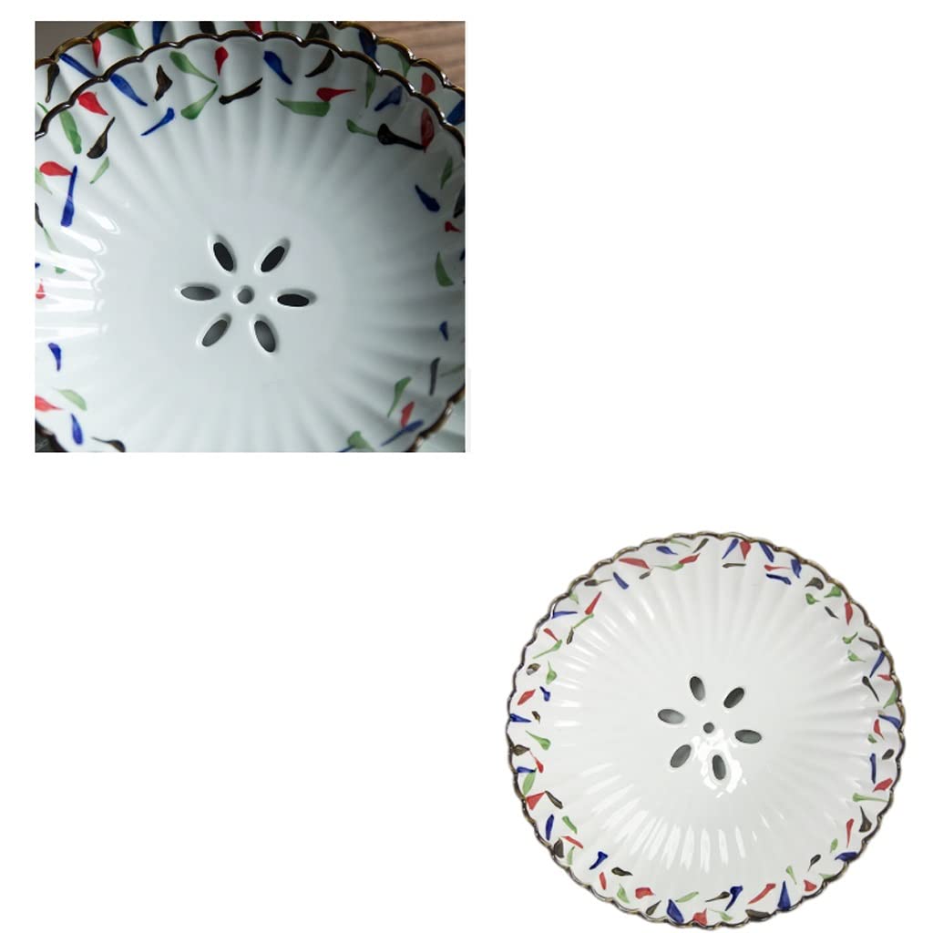 Miska na owoce podszkliwna kolor ceramiczny talerz na owoce talerz na przekąski odpływ pieróg talerz restauracja specjalny talerz do naczyń domowy talerz salaterka (L)