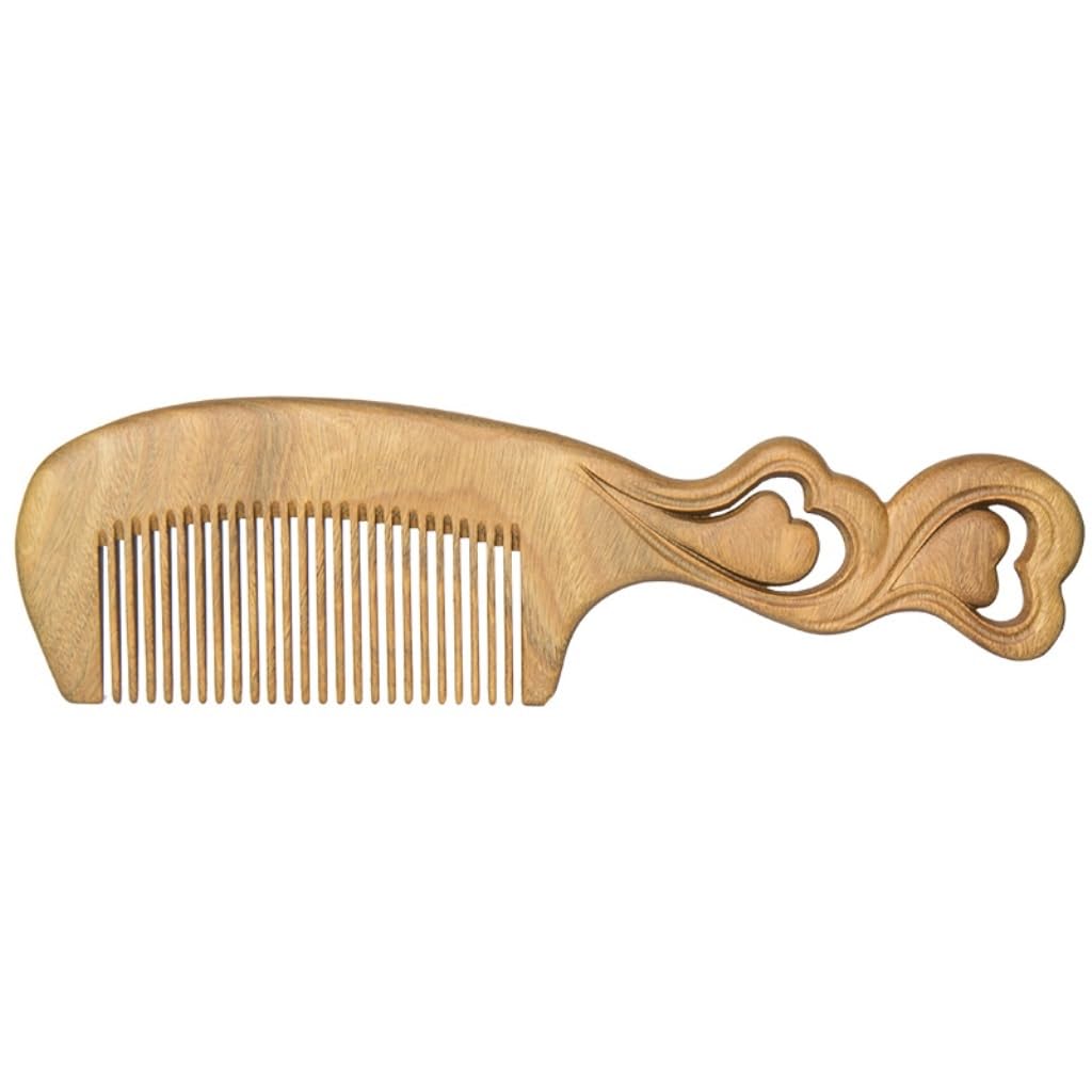 Peines para Hombres Peine de Madera para peinar el Cabello con Mango para Alisar el Cabello Peine para Mujeres Peine de Cabello Largo para Hombres Fi (AA)