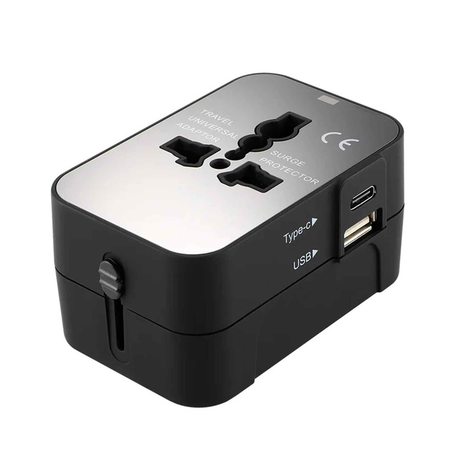 Adaptadores de Enchufe Adaptador de Viaje con Puerto Dual Adaptador Universal Reino Unido+K a Europa+U 110-250 V(White,2_2USB)