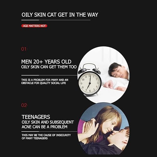 Miniatura 2 de VENZEN Hombres Control Aceite Limpiador Facial Crema Hidratante Piel Seca Purificar Suave Tónico Anti-Acné Antienvejecimiento 50g1.76oz