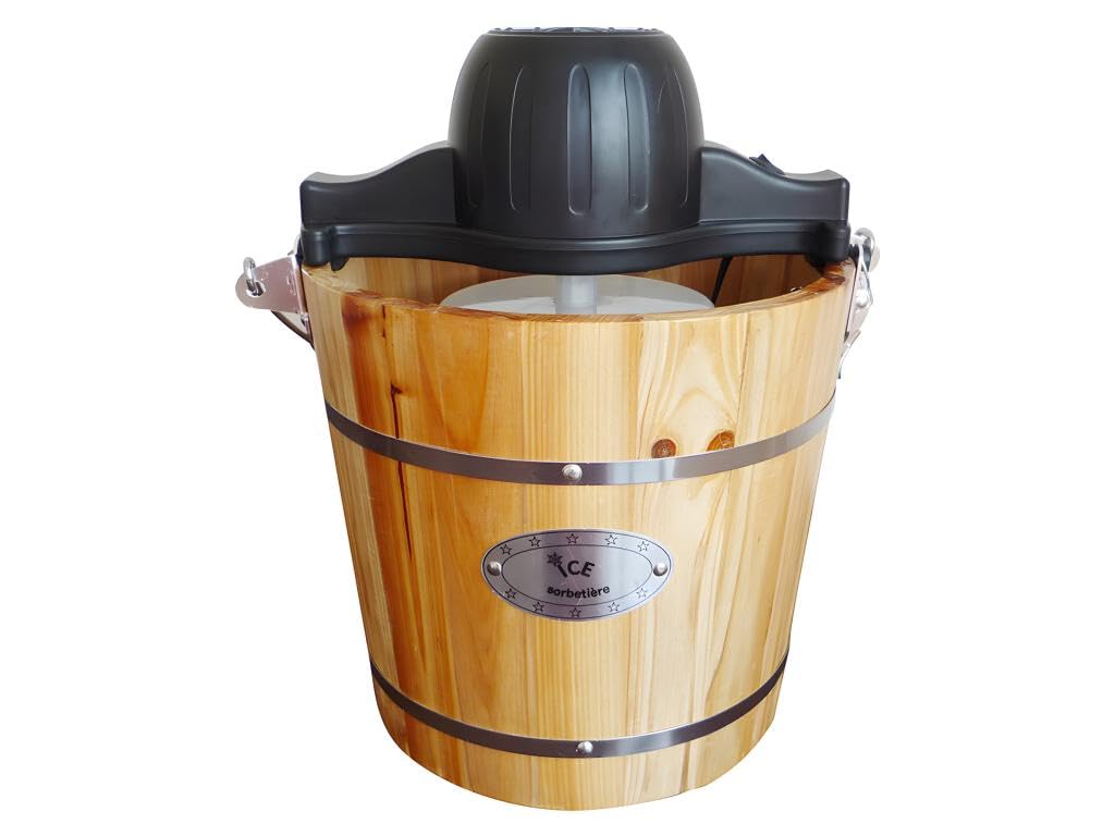 Vente-unique - Sorbetiére électrique GIVRETO en bois 3.5 L