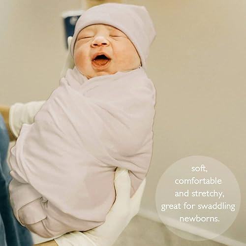 Miniatura 5 de OWLOWLA Conjunto de manta y gorro para recién nacido, manta de recepción para bebés niños y niñas (arena)