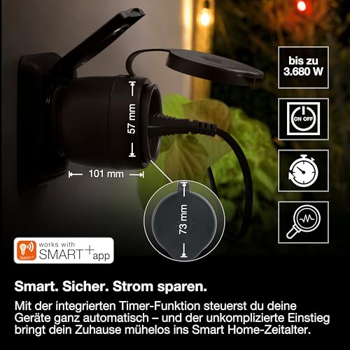 OSRAM SMART+ WiFi Matter Außensteckdose Plug 16A 3680W IP44 – Ansicht 2