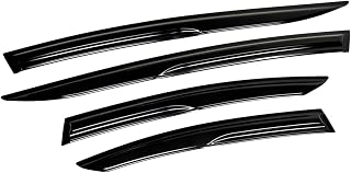 Cuztom Tuning 3D Wavy Black Window Visors Rain Guards for 2023-2026 Toyota Prius - Aero Sport Deflectors