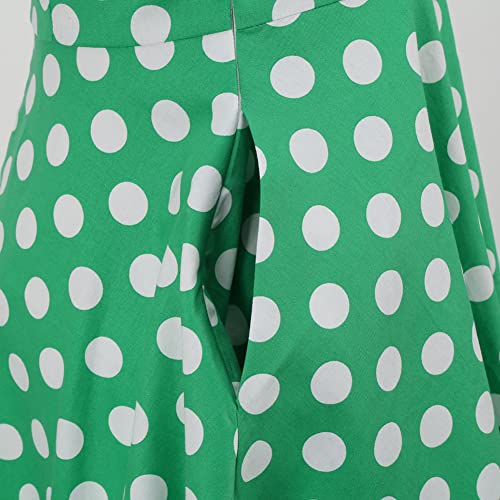 Image of 1950s Dresses for Women Vintage Retro Cocktail Party Swing Dresses Halter Floral Rockabilly 50s Polka Dot Pin up Dress