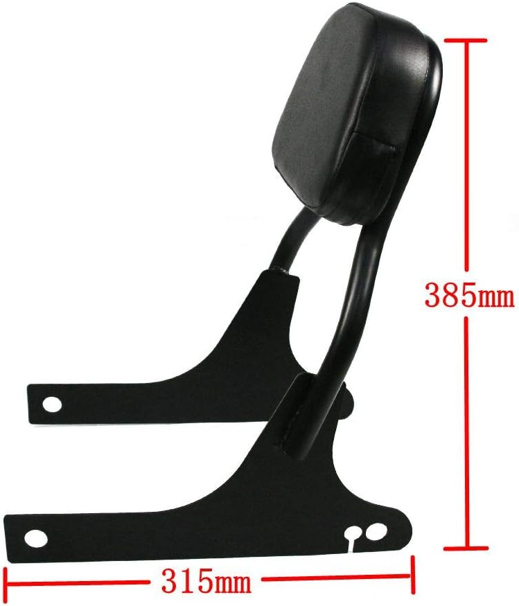 COPART Upright Backrest Pad Sissy Bar for Harley Dyna 2006 Up (A, Dyna Street)