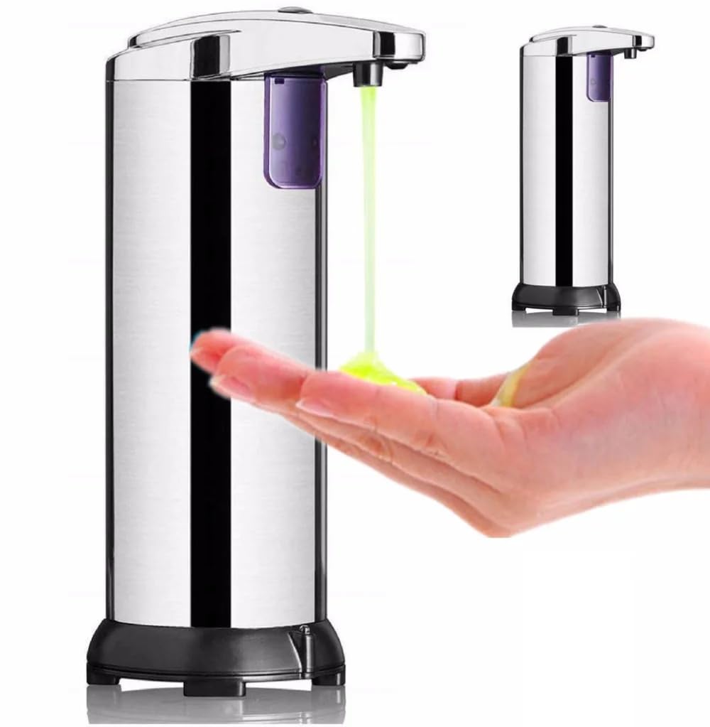 Soap Dispensers, 250ml Automatic Soap Dispenser Infrared Touchless Motion IR Sensor Touchless Waterproof Soap Dispenser for Kitchen Bathroom Home, Dispenser Containers, Hands Dishes Soap and Lotion