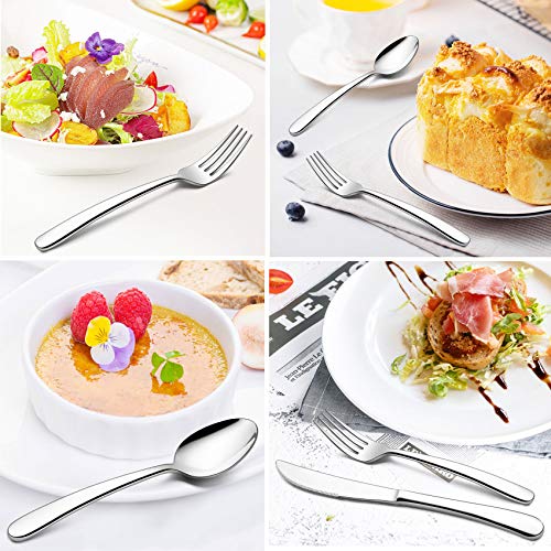 Lianyu 20-Piece Heavy Duty Silverware Set With 4 Steak Knives, Stainless Steel Flatware Cutlery Set For 4, Heavy Weight Eating Utensils Set For Home Wedding, Dishwasher Safe #TOP2