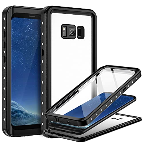 BEASTEK Galaxy S8 Waterproof Case, NRE Series Shockproof Dustproof Underwater IP68 with Built-in Screen Protector Anti-Scratch Protective Cover, for Samsung Galaxy S8 (5.8'') (White)