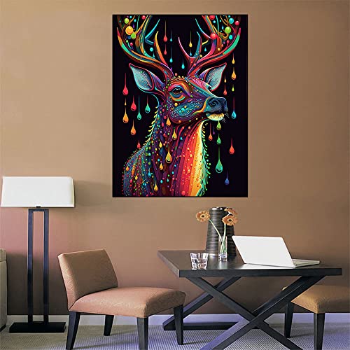 Tableau decoration murale salon abstrait avec impression HD coloree - 6