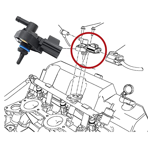 WushXiao Sensor de pressão de injeção de trilho de combustível para Ford Victoria Escape Explorer Ma