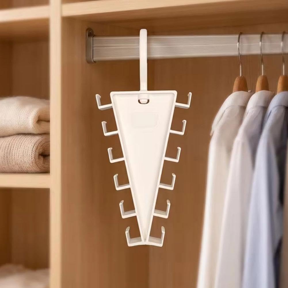 V Shaped 12 Hooks Rotating Hanger, 360° Rotatable Space Saving Closet Organizer