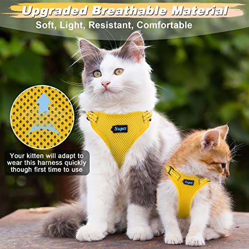 Supet Cat Harness And Leash Set For Small To Large Cats Adjustable Cat Vest Harness With Reflective Trim Universal Cat Leash And Harness For Cats/Puppies Outdoor Walking #TOP2
