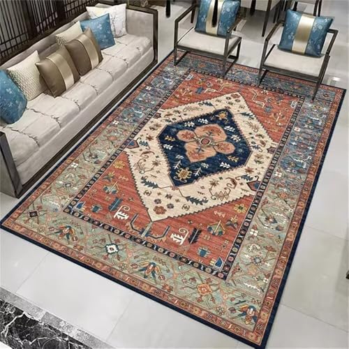 Tapis de chambre bébé orange rétro pour un espace de jeu
