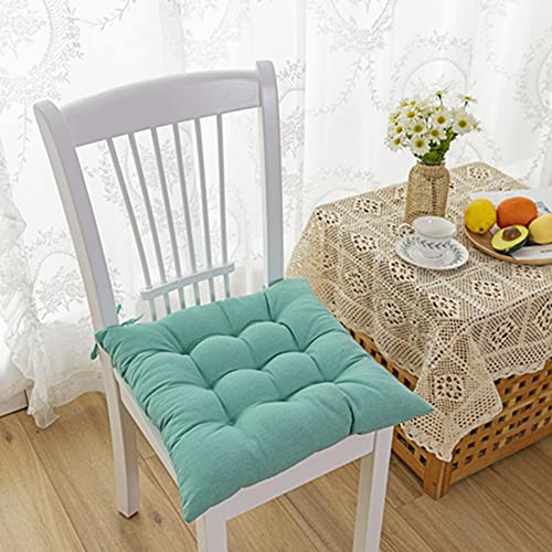 smallrun Cojines para Silla Jardines Cojín Silla Exterior Decorativo de Asiento cojin Cojines para sillas terraza con Correas de Sujeción (40X40-4PC, Turquesa)