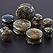 CHUANCI Pair Labradorite Stone Ear Flesh Tunnel Plugs Double Flared Plug Glow Stone Ear Gauges Expander (One Pair,5/8''(16mm))