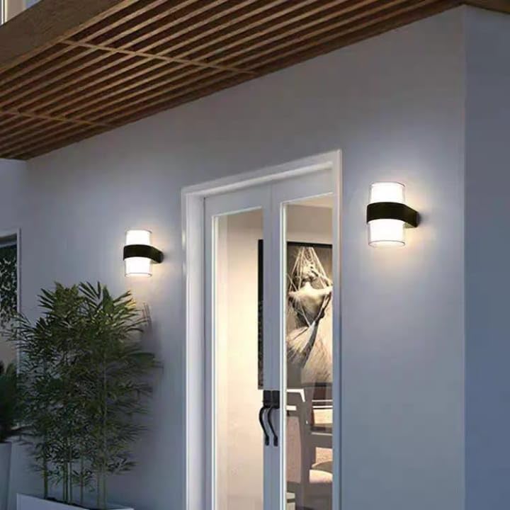 Image of blissbells Modern 10W LED Wall Light | Black Cylindrical Wall Lamp with Warm White Glow for Living Room, Bedroom & Home Decor