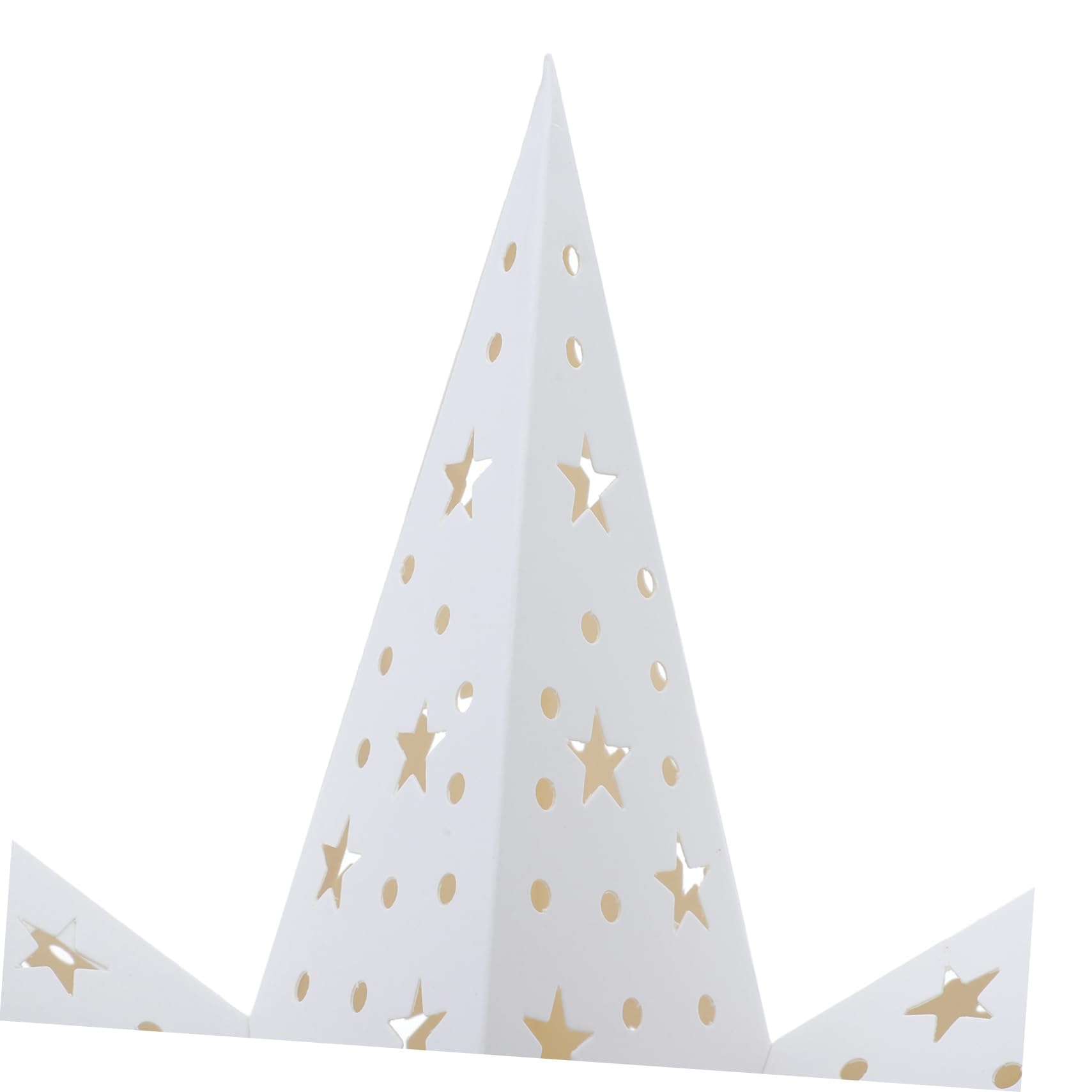 Lanterna Stella di Carta Bianca 45cm 3d Traforata 2 Pezzi