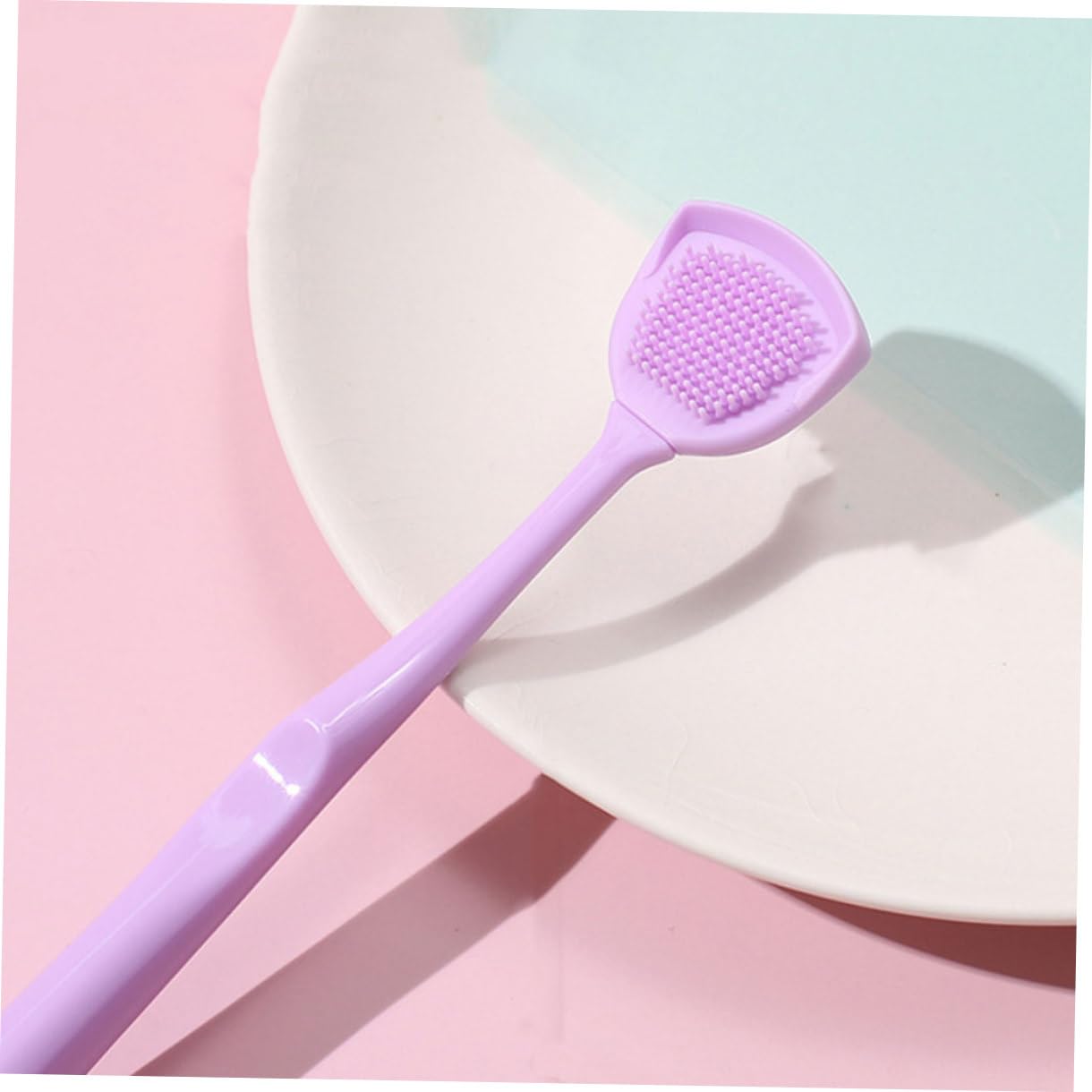 FRCOLOR 15 Pz pulisci-lingua raschietto per lingua in silicone accessori per la pulizia tongue scraper raschietto lingua comodo strumento per la pulizia della lingua spazzola per la lingua