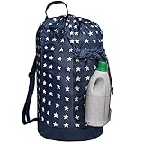 Dalykate Backpack Laundry Bag, Laundry Backpack with Shoulder Straps and Mesh Pocket Durable Nylon Backpack Clothes Hamper Bag with Drawstring Closure for College, Travel, Laundromat, Apartment