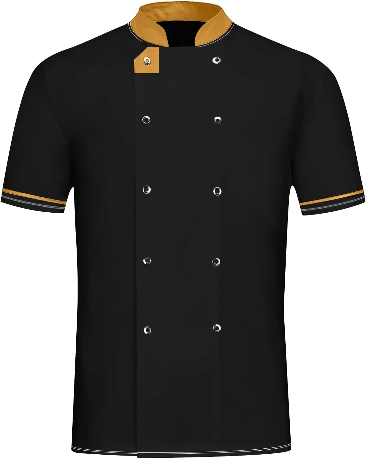 Unisex Chef Work Shirts Jacket Hotel Uniform Comfortable Button Closure Kitchen Restaurant Short Sleeve Breathable Coat