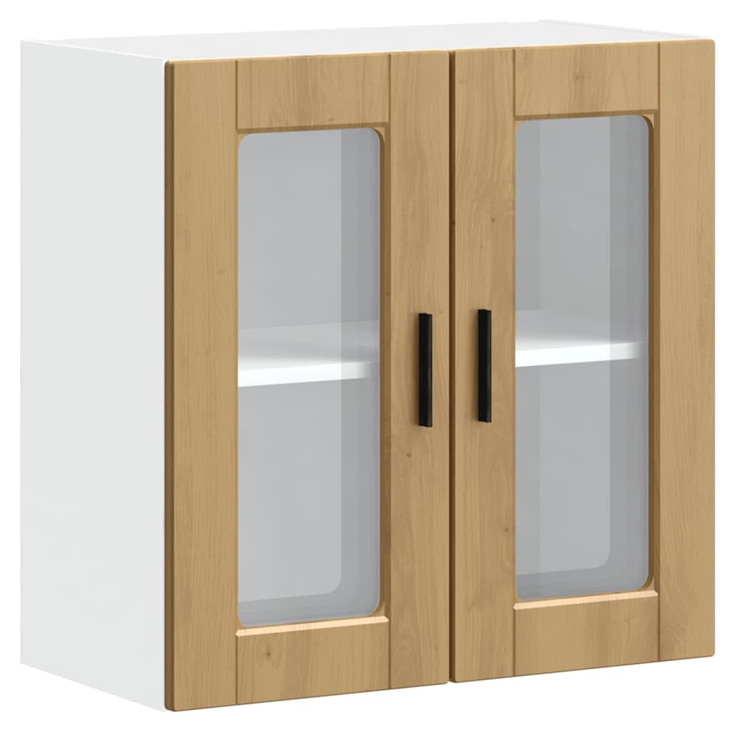 Vidaxl Kitchen Wall Cabinet With Glass Door Porto Artisan Oak
