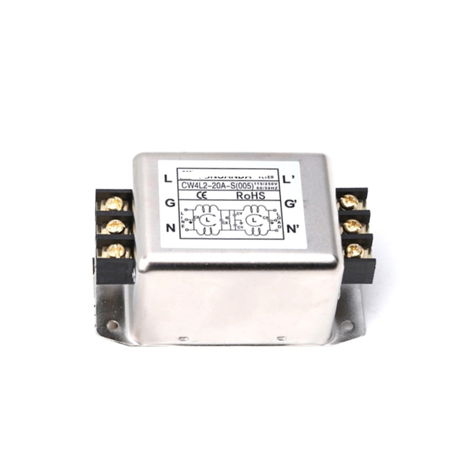 JJHQOKYNA CW4L2-3A/6A/10A-S 004 Power Filter I Single-Phase AC 220V Anti-Interference Secondary CW4L2-20A/30A-S 005(CW4L2-20A-S 005)