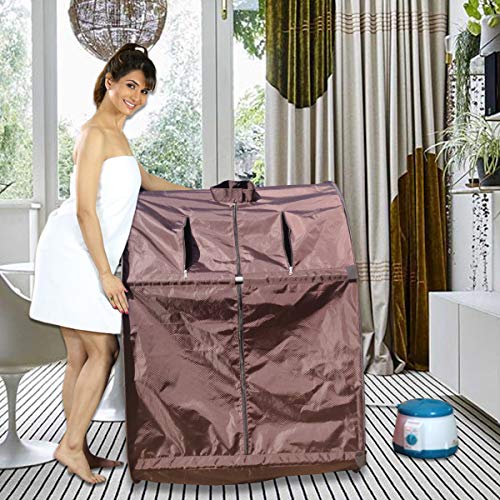 Kawachi Portable Home Steam Sauna Bath for Health and Beauty Spa at Home (I03-Chocolate Brown)