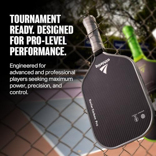 Image of Pro Pickleball Racket with Free Sports Bag Set |16mm Kevlar 18K Carbon Fibre Paddle USPA Standard Pickle Ball Racket for Advanced to Pro Players (Heaven Grey) New Model