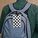 WIRESTER PU Leather Luggage Tag Name Tag Bag Tag for Travel Suitcase Baggage Luggage - Black White Checkered
