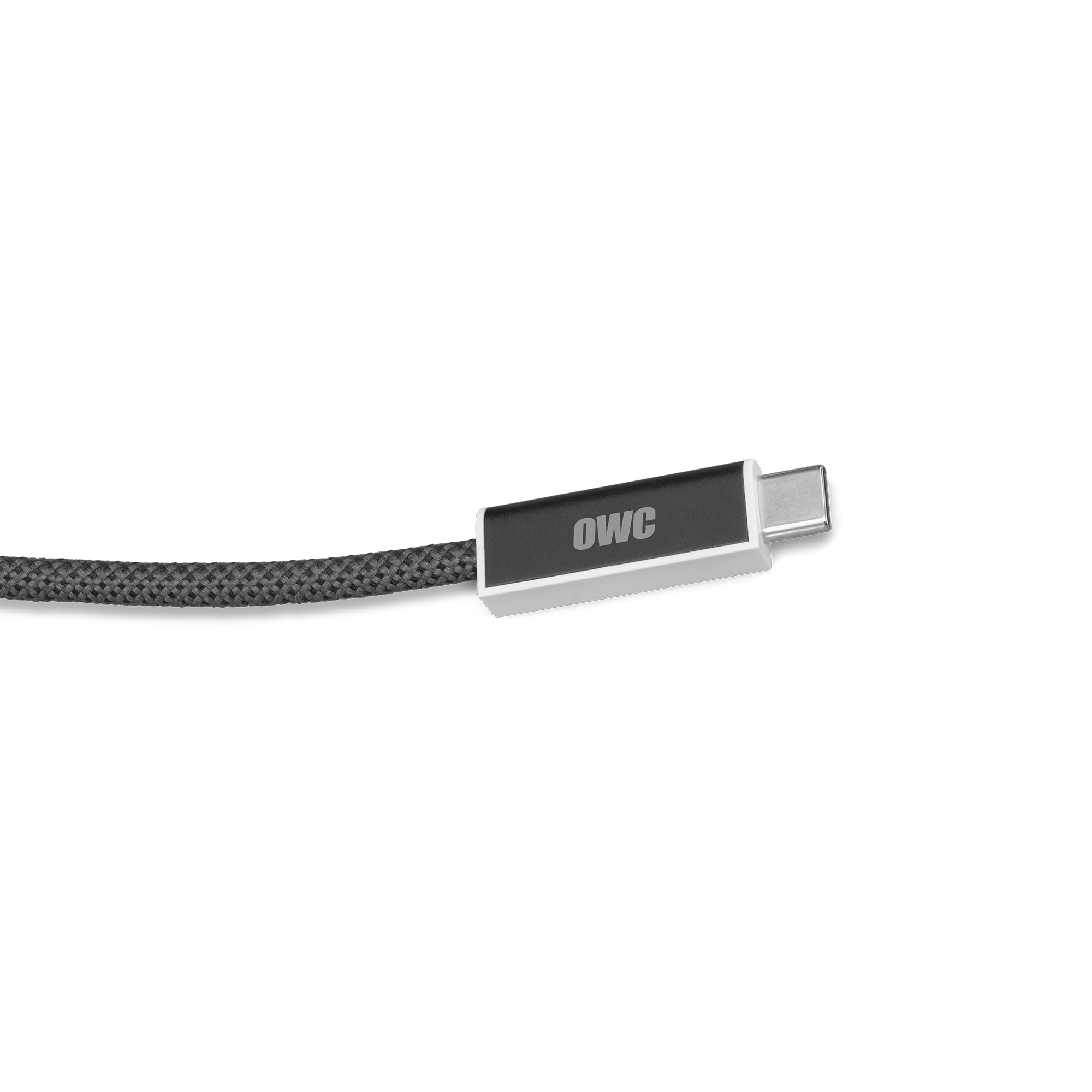 OWC Cable USB4 Óptico Activo USB-C 40Gb/s, Thunderbolt 4/3, 8K@60Hz, Carga 60W, Antiinterferencias, Trenzado de Nylon, para Dock, SSD, eGPU, Monitor – 4,5m
