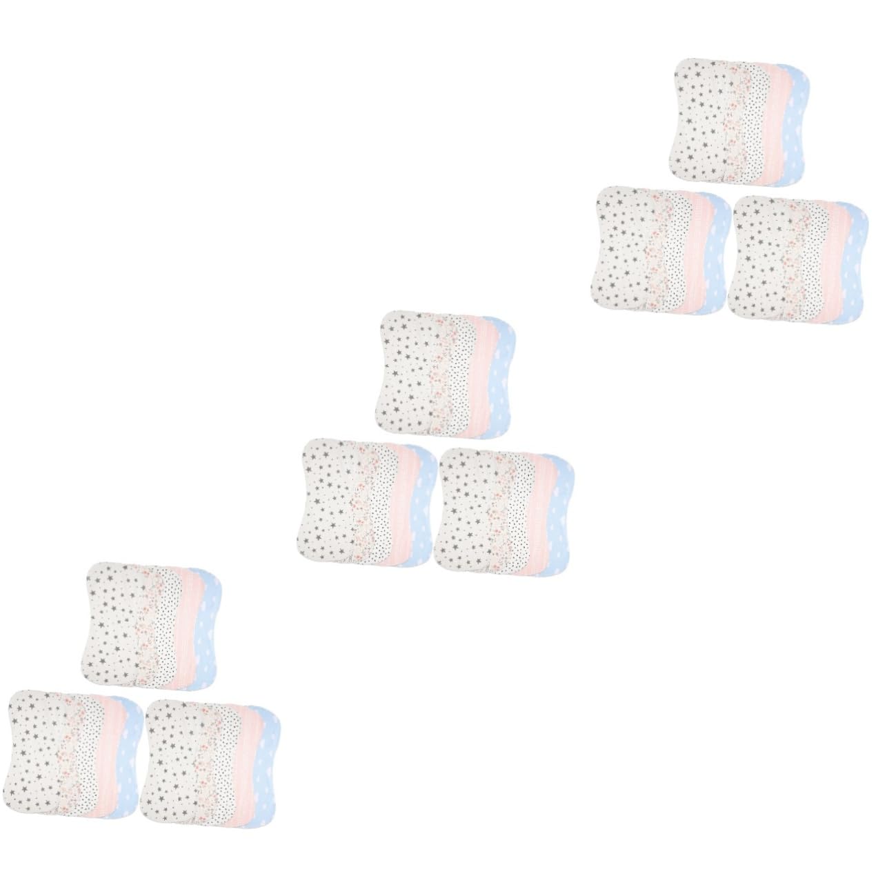 3sets Baby Musselin Baby Neugeborenen Waschlappen Kleinkind Speichel Handtücher Komfortable Weiche Stoff 5 Stücke * 3