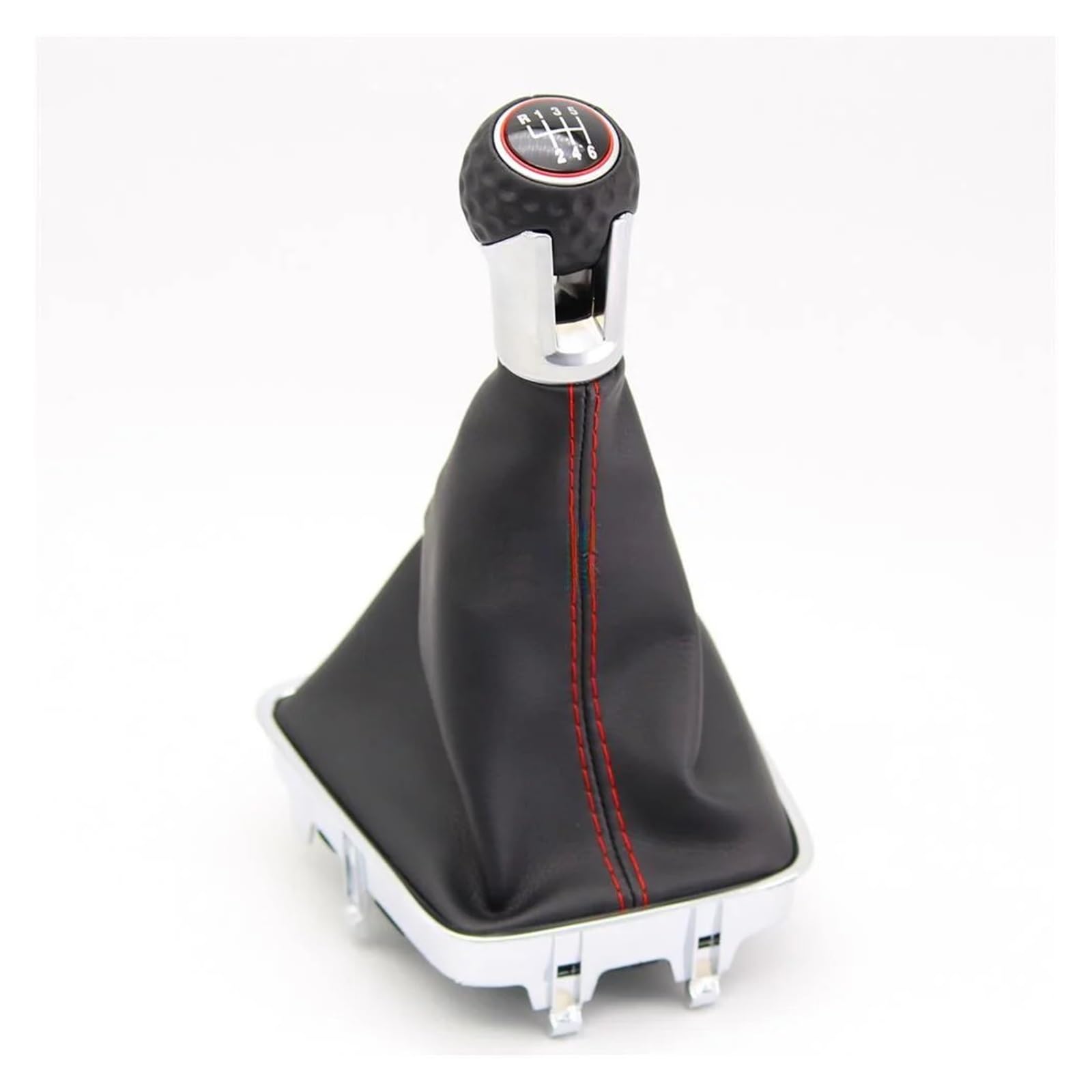 Kunyos 6-Speed Gear Shifter Knob For Vw For Tiguan 2007 2008 2009 2010 2011 Red Stylish