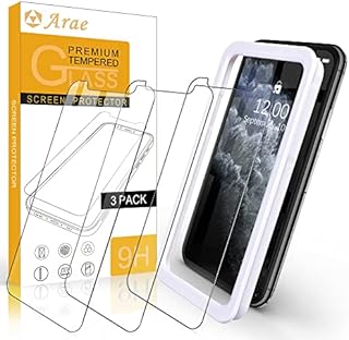 Arae Screen Protector for iPhone 11 Pro/iPhone Xs/iPhone X, HD Tempered Glass, Anti Scratch Work with Most Case, 5.8 inch, 3 Pack