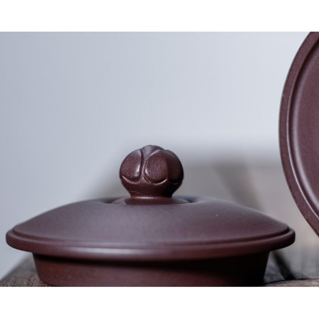 Tasse à thé Doublure filtrante Faite à la Main avec Couvercle Tasse en Argile à Boire Tasse de Sable Violet Tasse d'infusion de thé 450ML Tasses à thé réutilisables