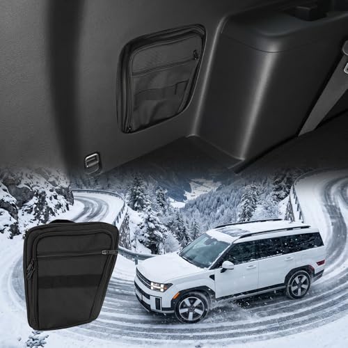Tecbaba Trunk Organizer Bag Compatible with 2024-2026 Hyundai Santa Fe Left Rear Cargo Side Storage Pocket Pouch for 2025 Santa Fe Accessories