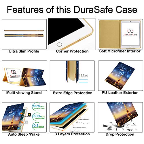 Image of DuraSafe Cases for iPad Pro 11 inch 2nd Gen Folio Case A2228 MY232HN /A MY252HN /A A2068 A2230 MXDC2HN /A MXDE2HN /A MXDD2HN /A MXDF2HN /A A2231 MY332HN /A MY342HN /A MXEW2HN /A MXEY2HN /A - Paris Night