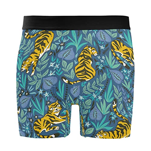 Calzoncillos bóxer para hombre que no se enrollan ni rozan con diseño de tigre elástico pack de 2