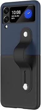 Microcase Samsung Z Flip 3 Parmak Tutuculu Plastik K l f -Siyah-Lacivert