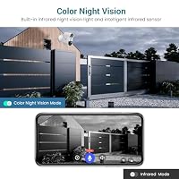 NodeBlaz 1080P Wireless Security Camera Outdoor, Battery Powered, AI Human Detection, Color Night Vision, 2-Way Audio, IP65 Waterproof, 2.4G Wi-Fi, Cloud Storage (4 spotlights) — image 2