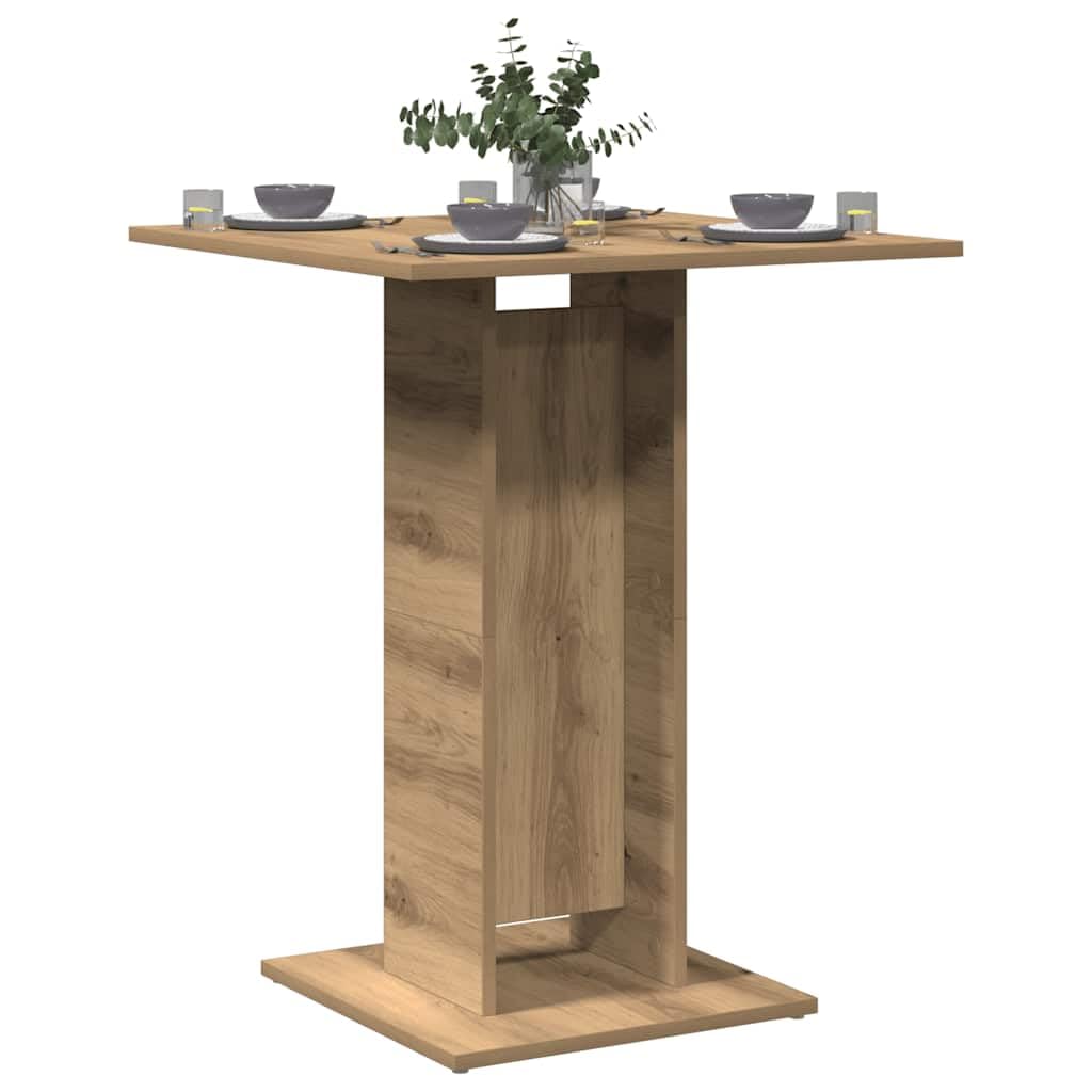 Hothingwell Bistrotisch, 60 x 60 cm, aus Holz, robust und stabil, robuste Oberseite für Esszimmer, Küche oder Büro, leicht zu reinigen mit einem feuchten Tuch, Wandbefestigung